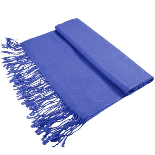 Solid True Blue Pashmina Scarves